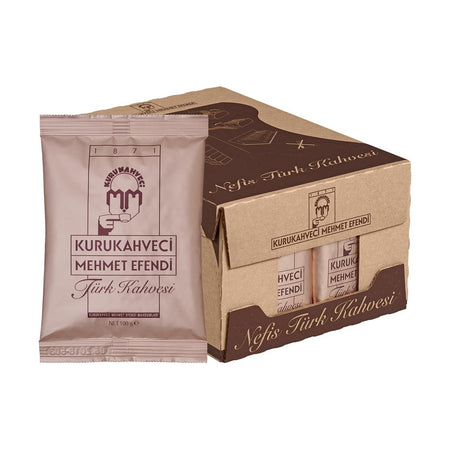 Kurukahveci Mehmet Efendi Coffee, 100g, 25 Packs per Box - MALLTURK