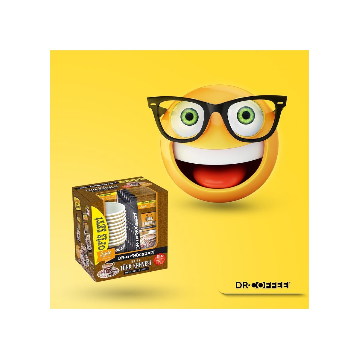 Dr.Coffee Plain Instant Turkish Coffee Office Set 7 g x 10 - MALLTURK