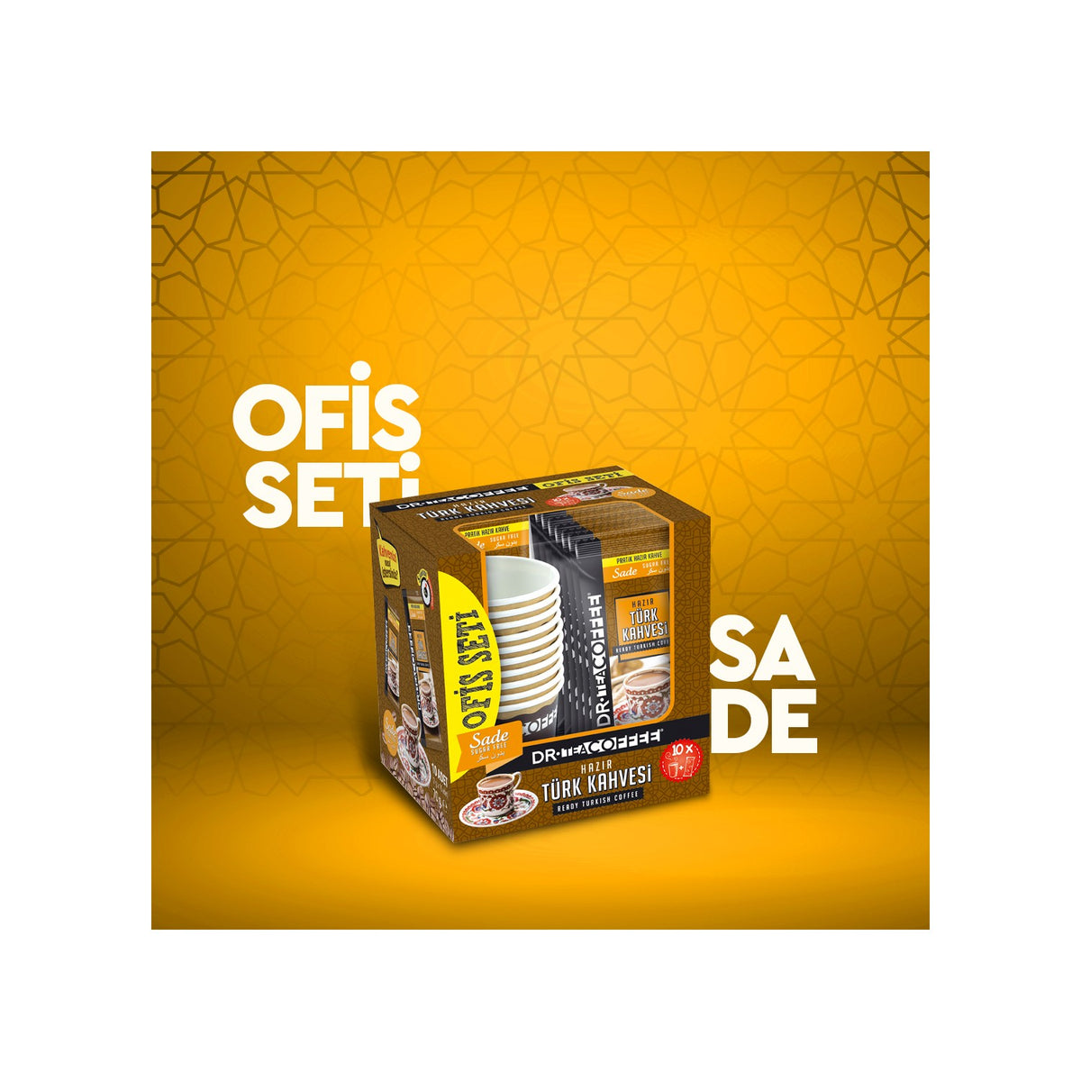 Dr.Coffee Plain Instant Turkish Coffee Office Set 7 g x 10 - MALLTURK