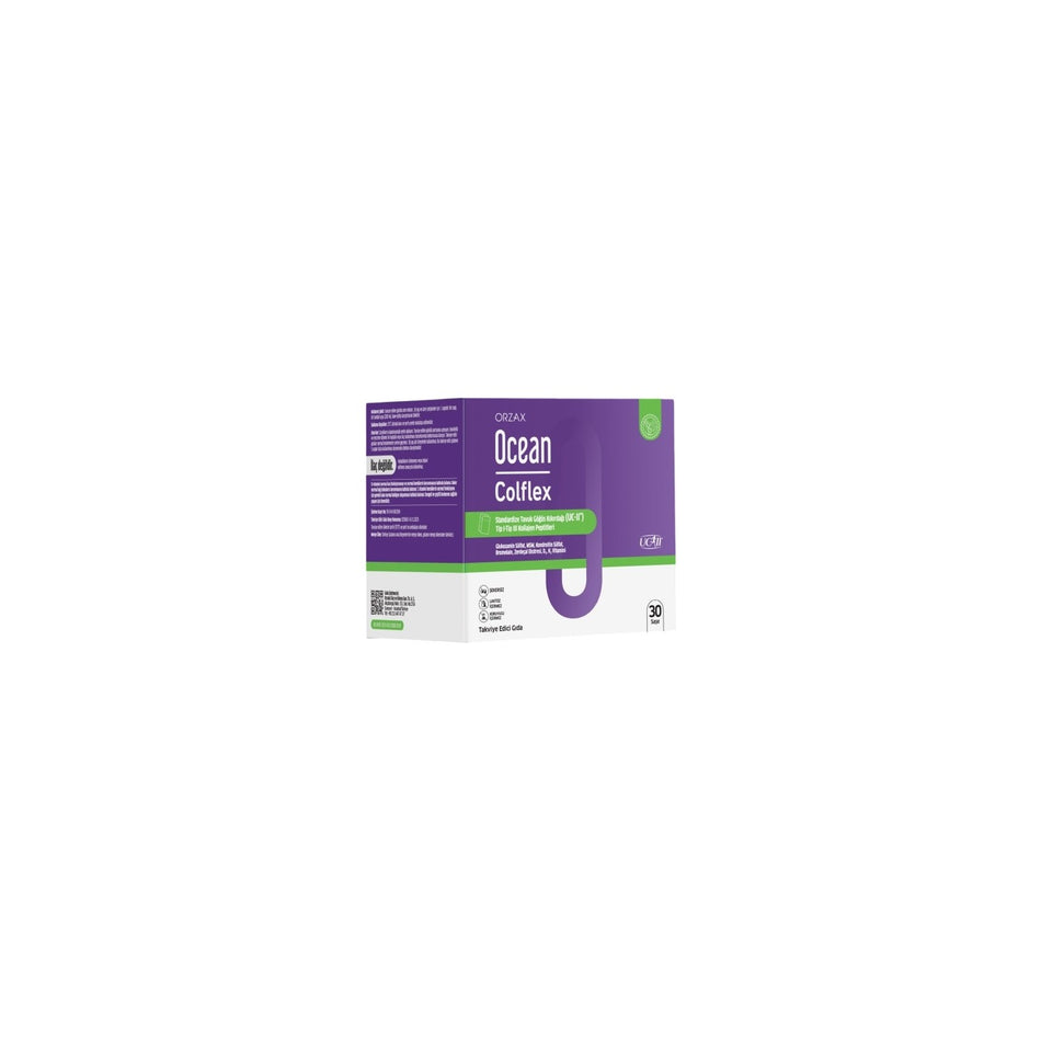 Orzax Ocean Colflex 30 Sachet Unflavored Dietary Supplement Turkey Origin Ingredient Information 850081345053 - MALLTURK