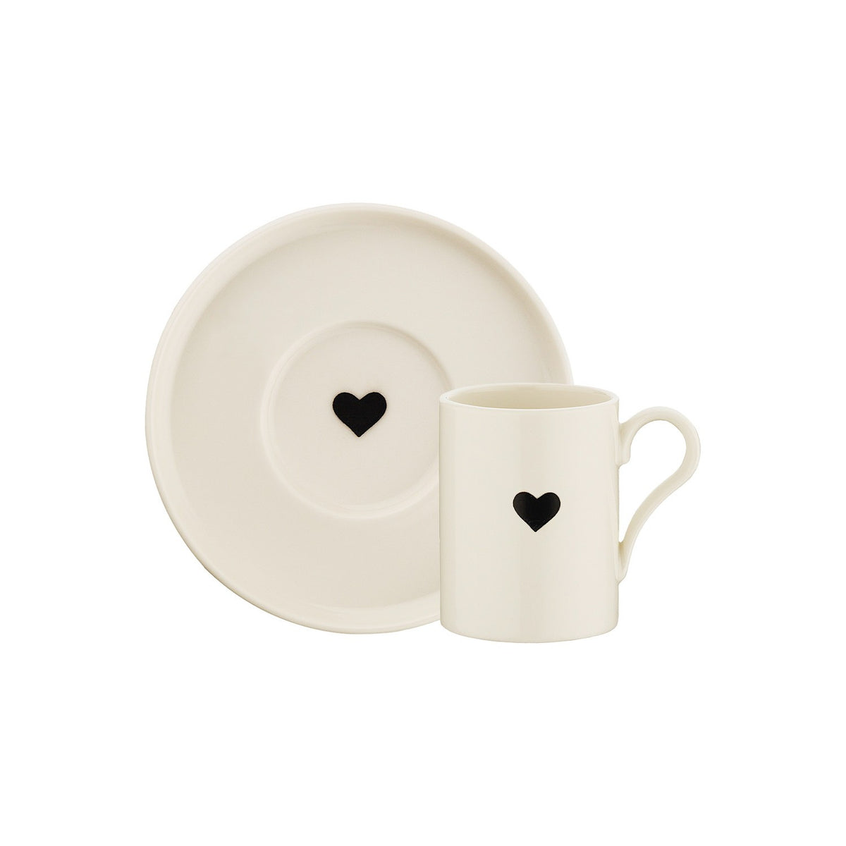 Kutahya Porselen Bone Pure Love 4-Piece Turkish Coffee Cup Set for 2 - MALLTURK