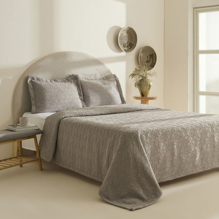 Karaca Home Hempton Double Bedspread Grey - MALLTURK