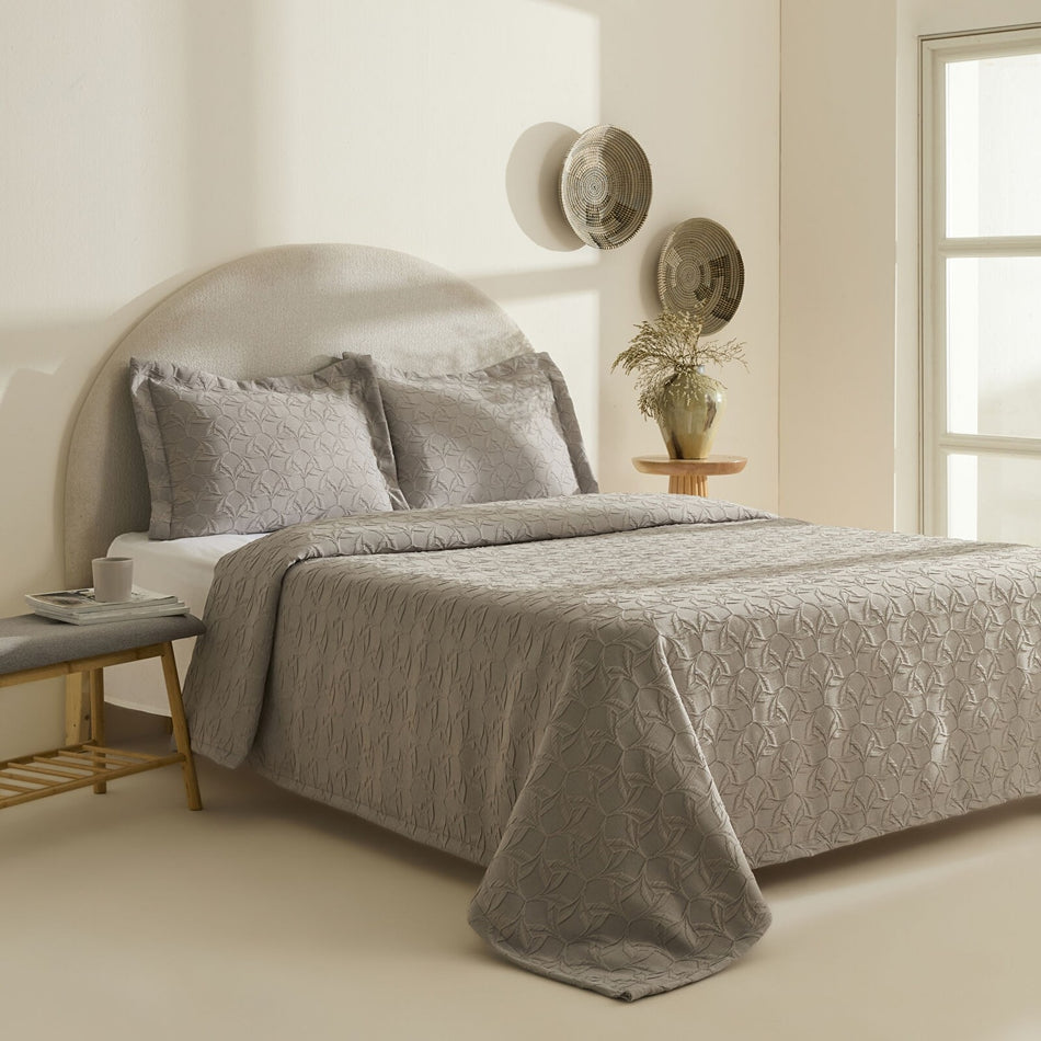 Karaca Home Hempton Double Bedspread Grey - MALLTURK