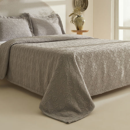 Karaca Home Hempton Double Bedspread Grey - MALLTURK
