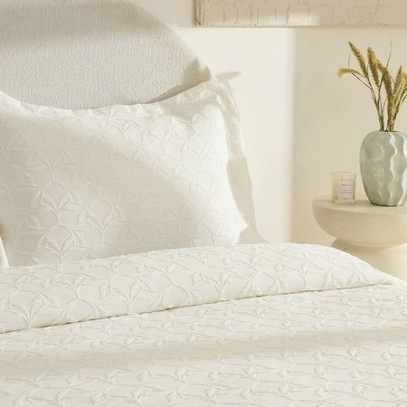 Karaca Home Hempton Double Bedspread, Ecru - MALLTURK