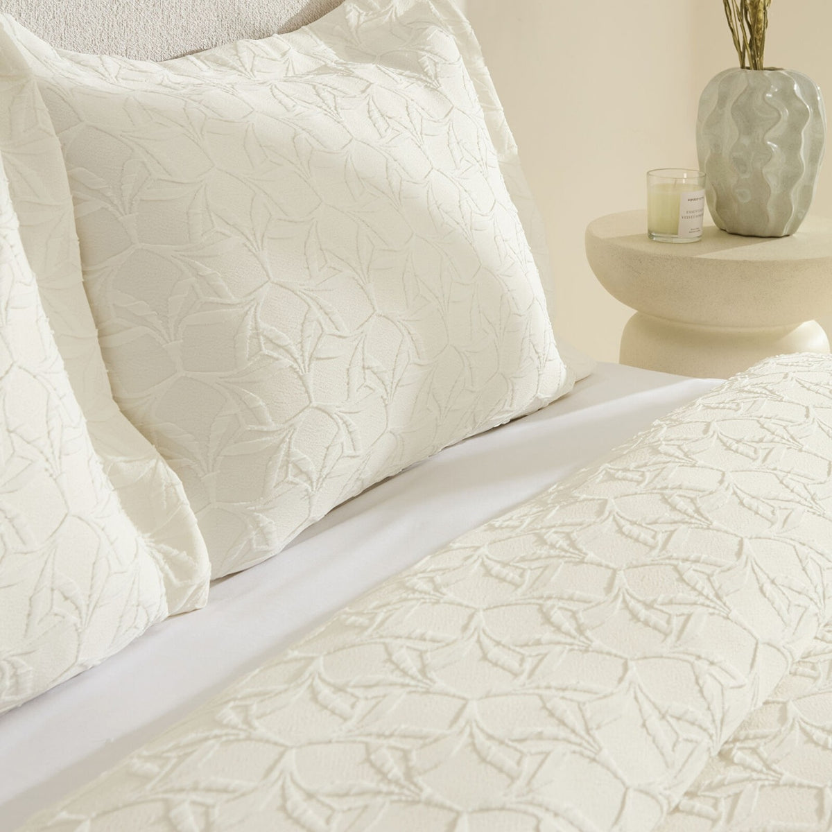 Karaca Home Hempton Double Bedspread, Ecru - MALLTURK