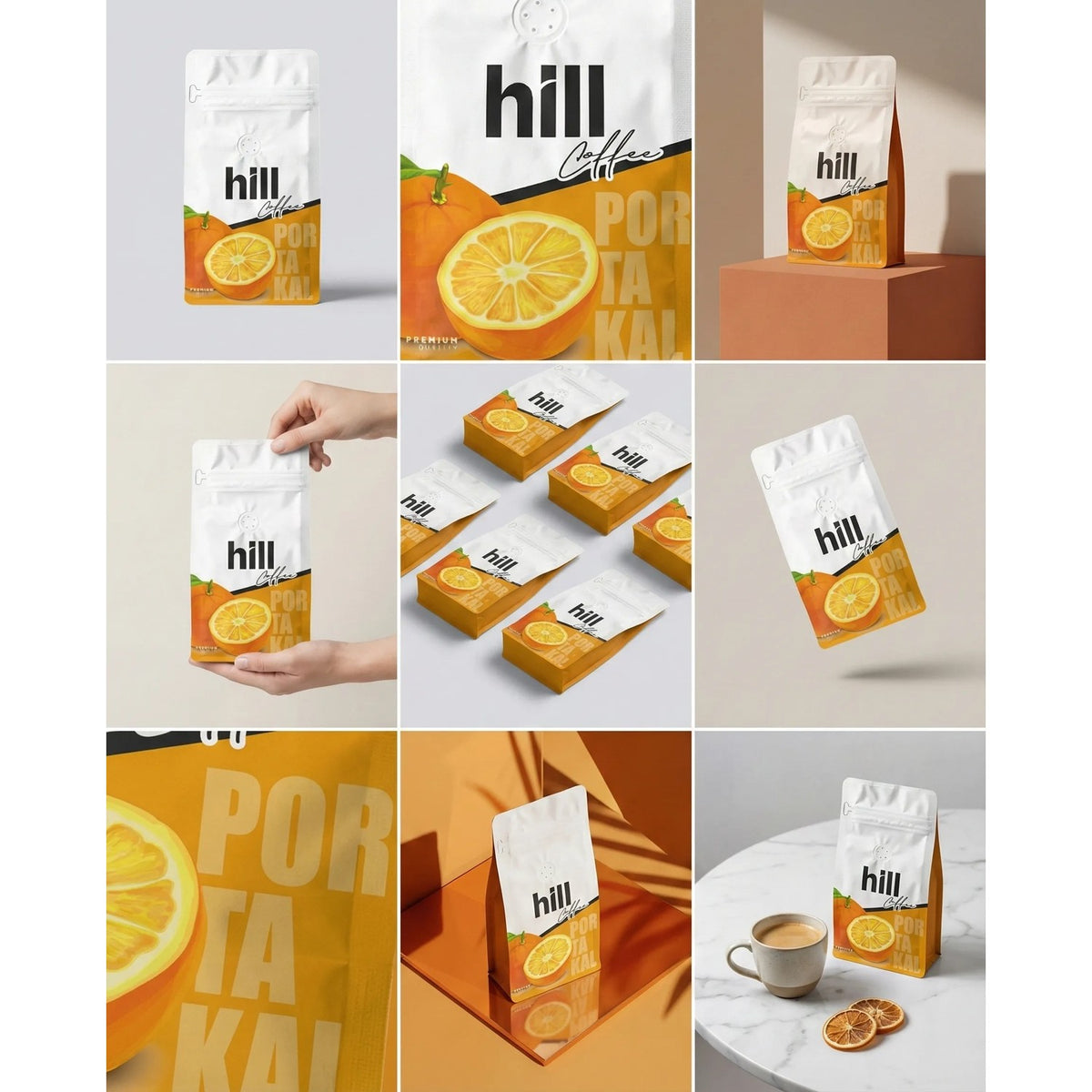 Hill Coffee Orange Flavored Turkish Coffee 200g - MALLTURK