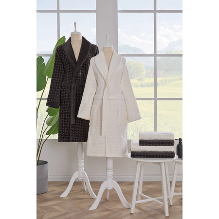 Ozdilek Tricot Velvet Family Set Anthracite - MALLTURK