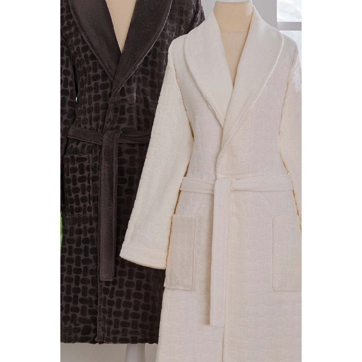Ozdilek Tricot Velvet Family Set Anthracite - MALLTURK