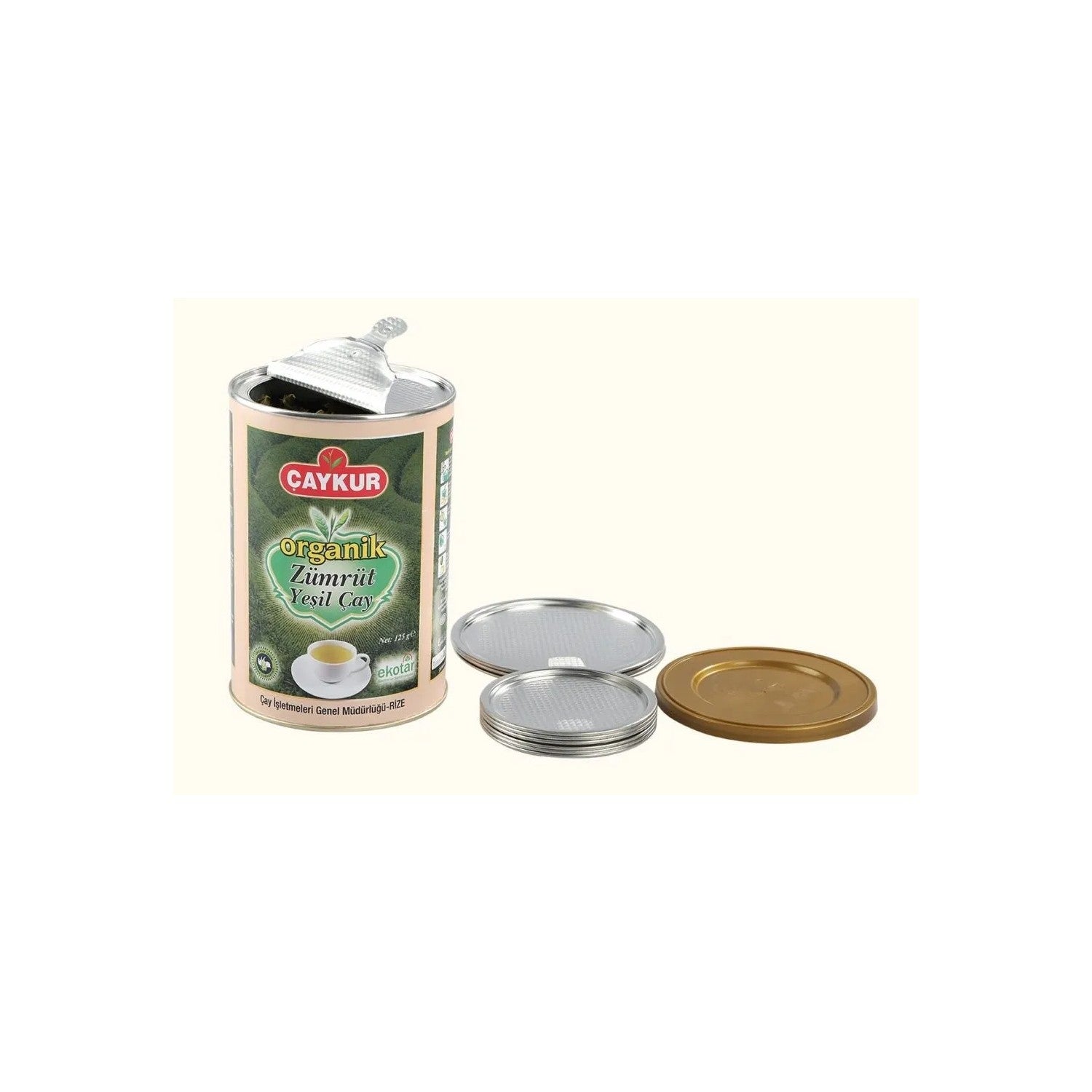 Caykur Organik Zumrut green tea 125 g natural aroma and Kalite with Rize Menseli - MALLTURK