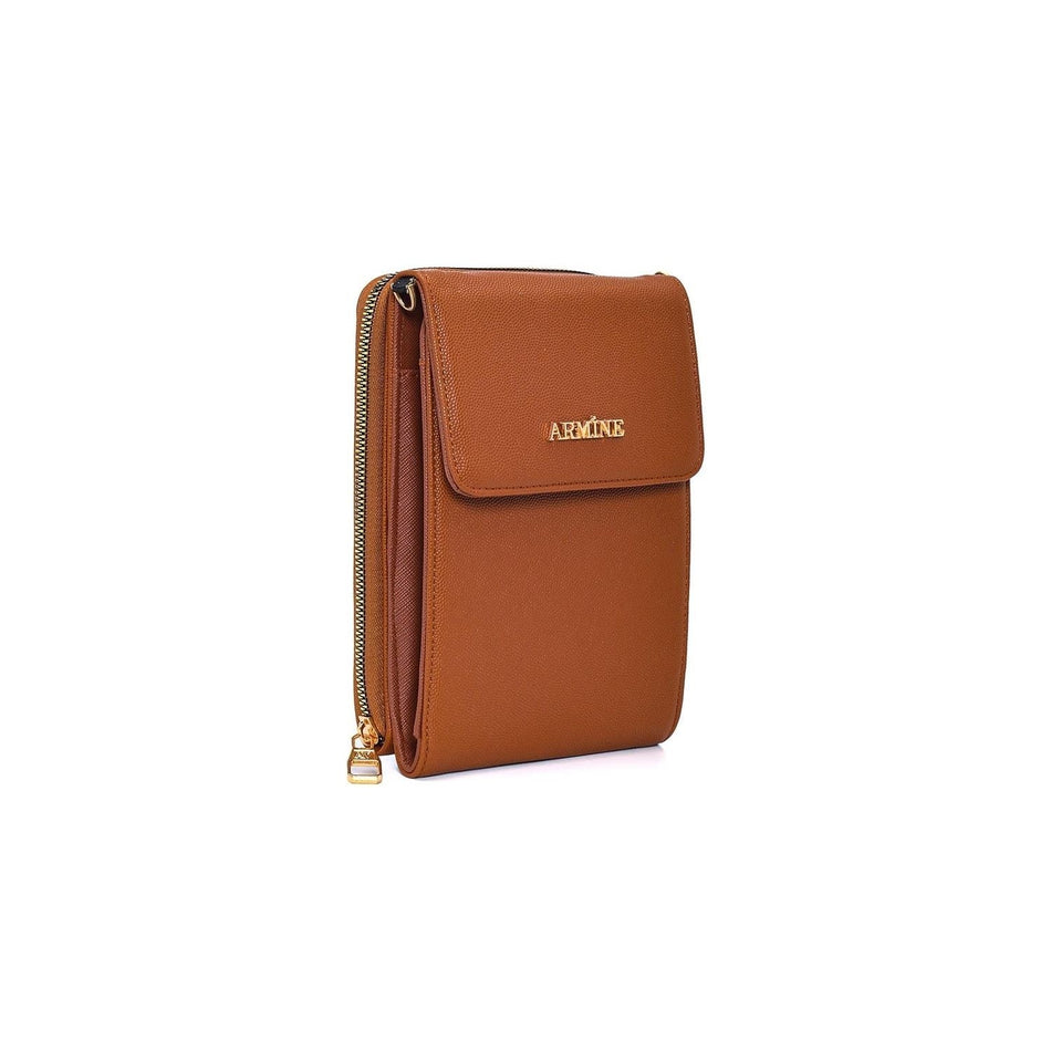Armine Pia Leather Handbag 25YD7266 Tan