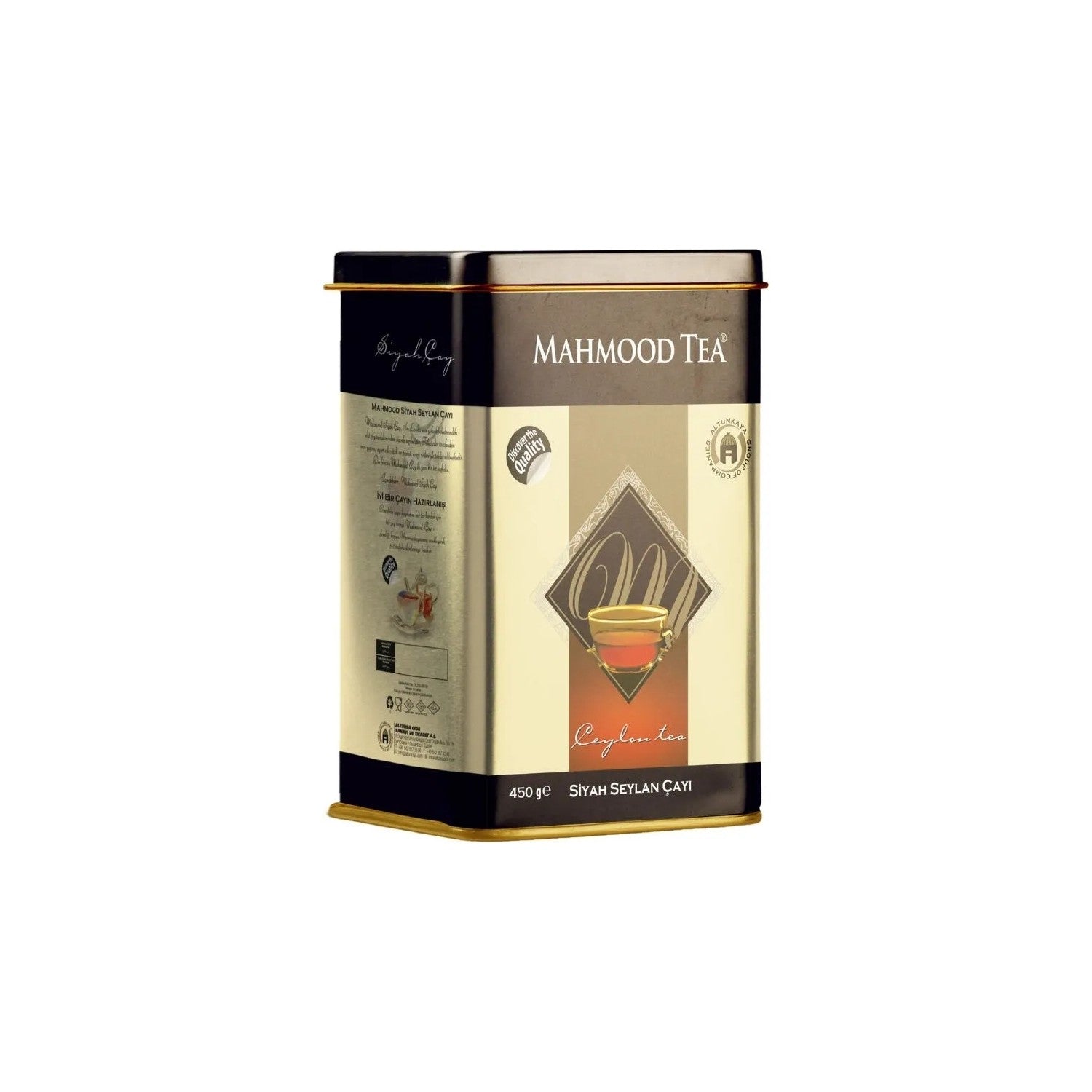Mahmood Tea Ithal Saf Seylan loose leaf black tea metal tin 450 g - MALLTURK