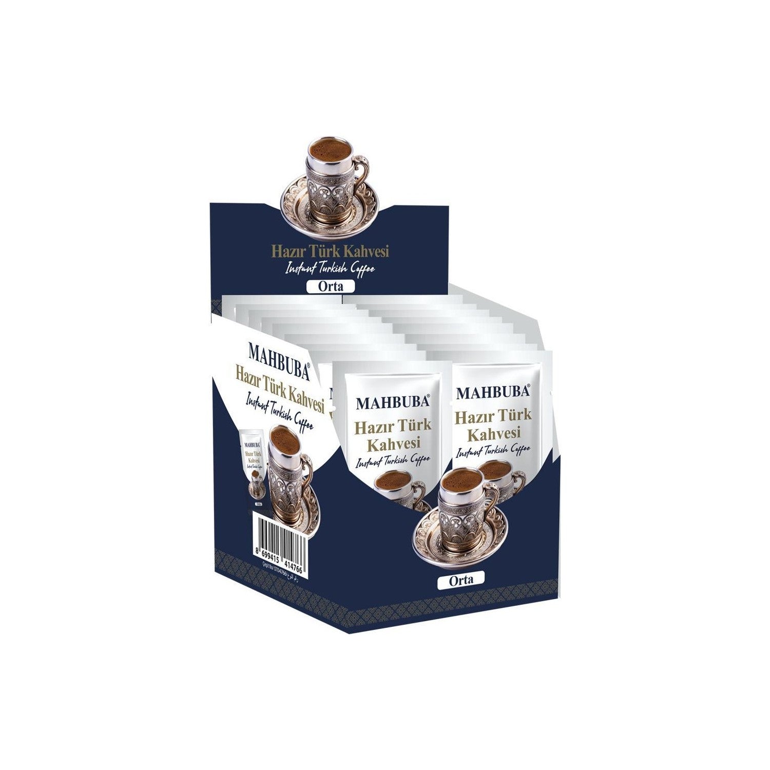 Mahbuba Plain Unsweetened Instant Turkish Coffee 12 x 6 g - MALLTURK