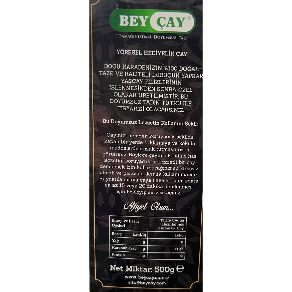 Bey tea Ayder Camlihemsin black tea 500 g - MALLTURK