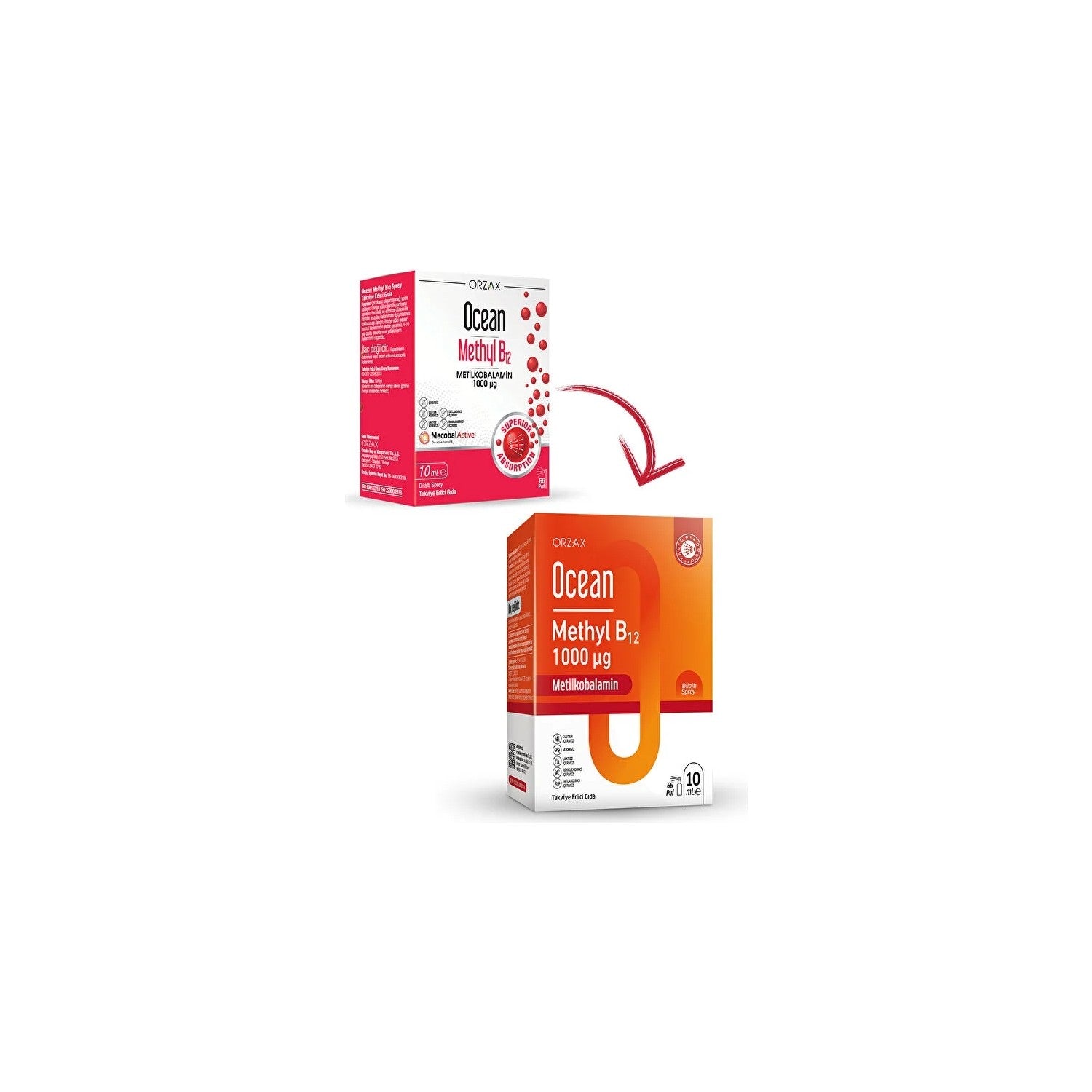 Orzax Ocean Methyl B12 1000 Mcg Spray 10 ml - MALLTURK