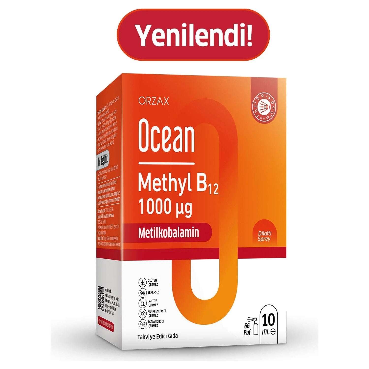 Orzax Ocean Methyl B12 1000 Mcg Spray 10 ml - MALLTURK