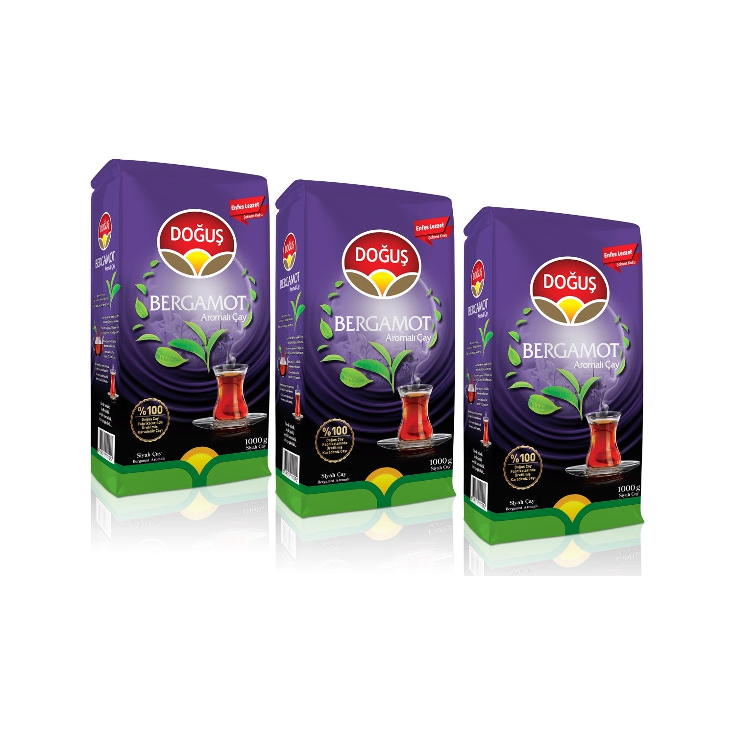 Dogus Bergamot Aramali black tea 1000 g x 3 - MALLTURK