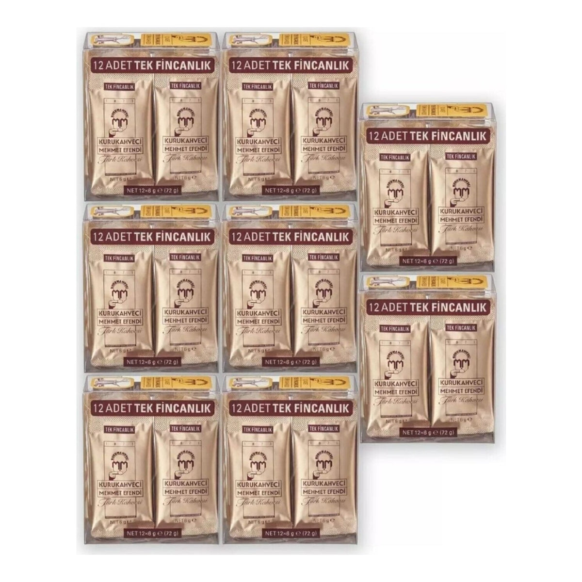 Kurukahveci Mehmet Efendi 576 gr Single Serving Caffeinated Ground Coffee Origin: Turkiye Flavor: intense Aroma - MALLTURK