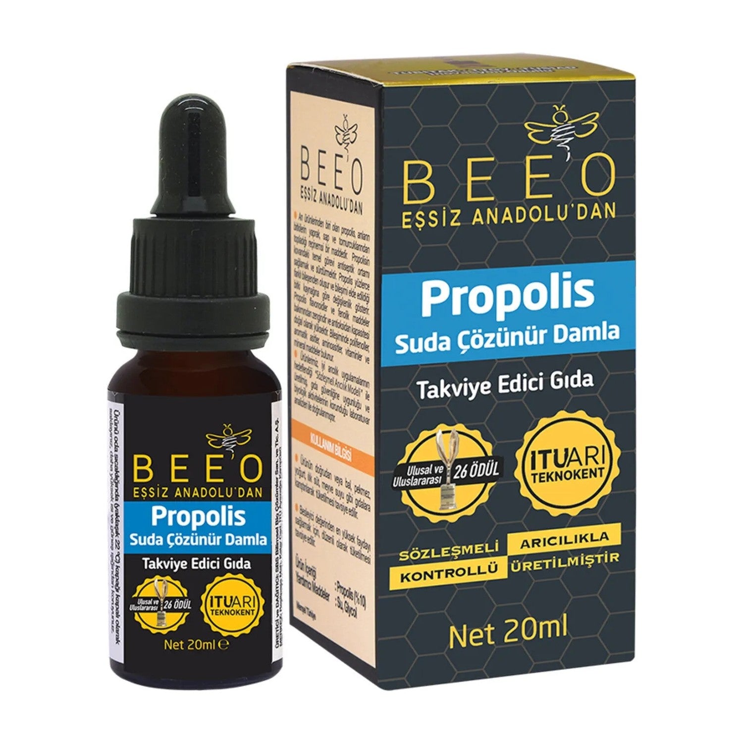 BEE'O Water-Soluble Propolis Drops - MALLTURK