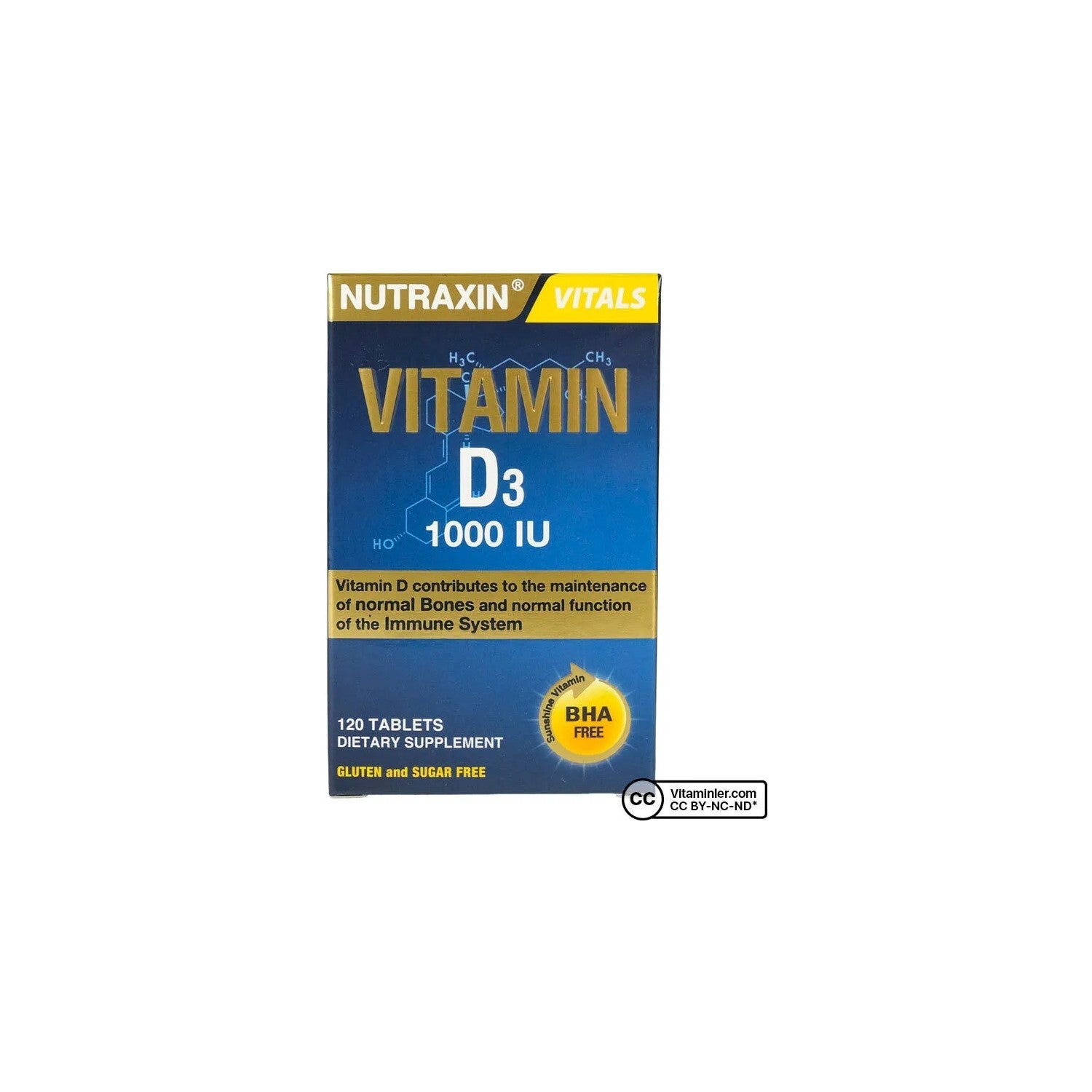 Nutraxin Vitamin D3 1000 IU 120 Tablet - MALLTURK