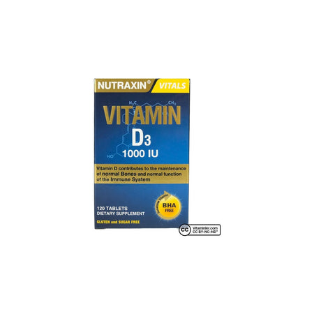 Nutraxin Vitamin D3 1000 IU 120 Tablet - MALLTURK