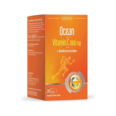 Orzax Ocean Vitamin C 1000 mg Bioflavonoidler 30 Tablet - MALLTURK