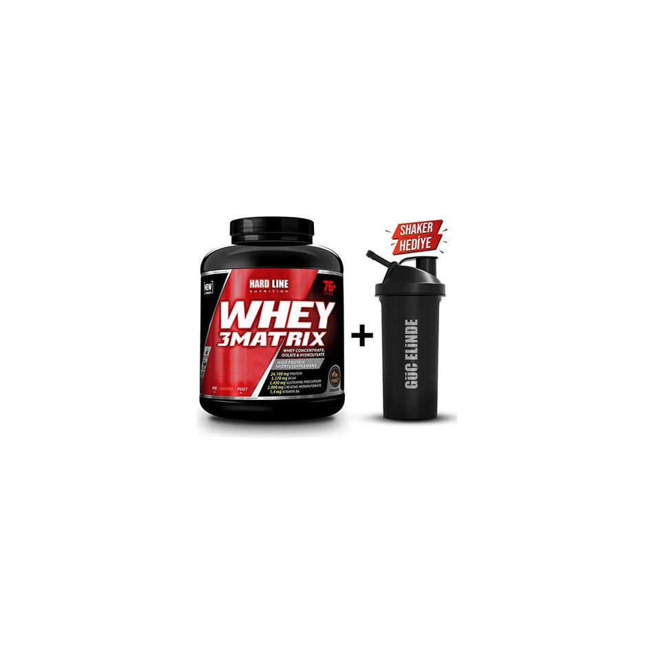 Hardline Nutrition Whey 3 Matrix Protein Powder 2300 gr Chocolate Flavored - MALLTURK