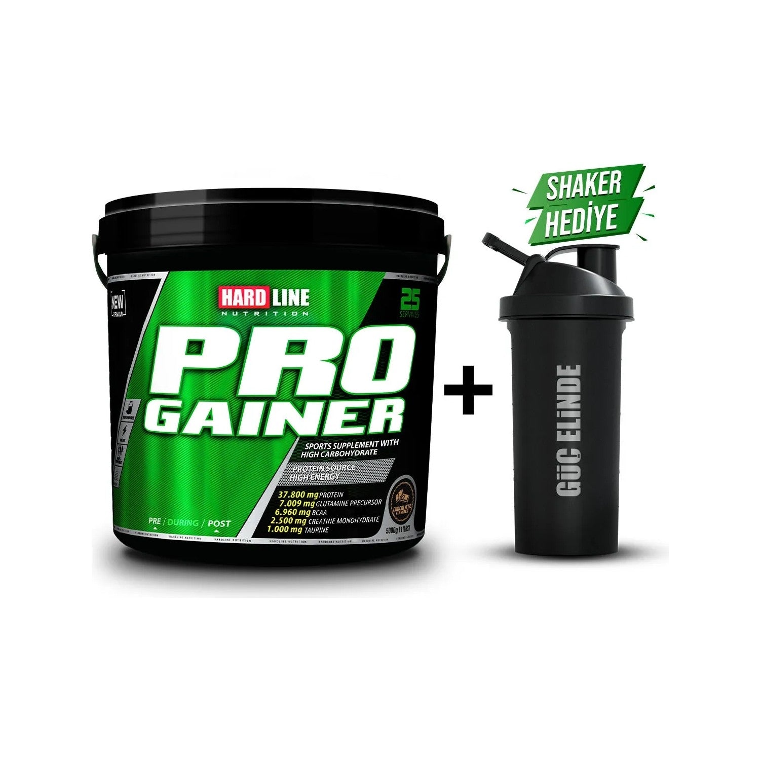 Hardline Nutrition 5000 gr Chocolate Pro Gainer Muscle Mass Enhancer for Adults - Made in Türkiye - MALLTURK