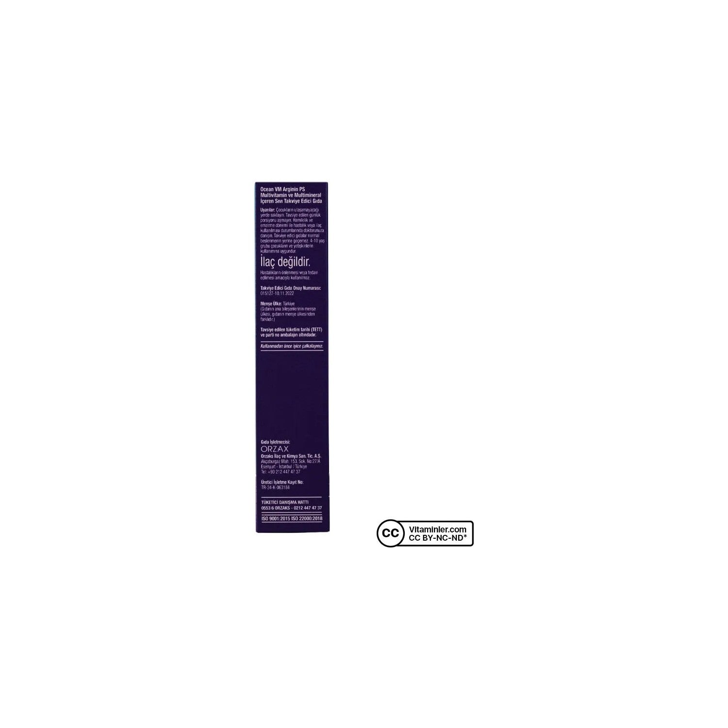 Orzax Ocean Vm Arginin Ps Syrup 150 ml - MALLTURK