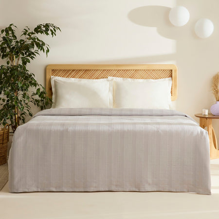 Karaca Home Verona 100% Cotton Double Piqué Blanket - MALLTURK
