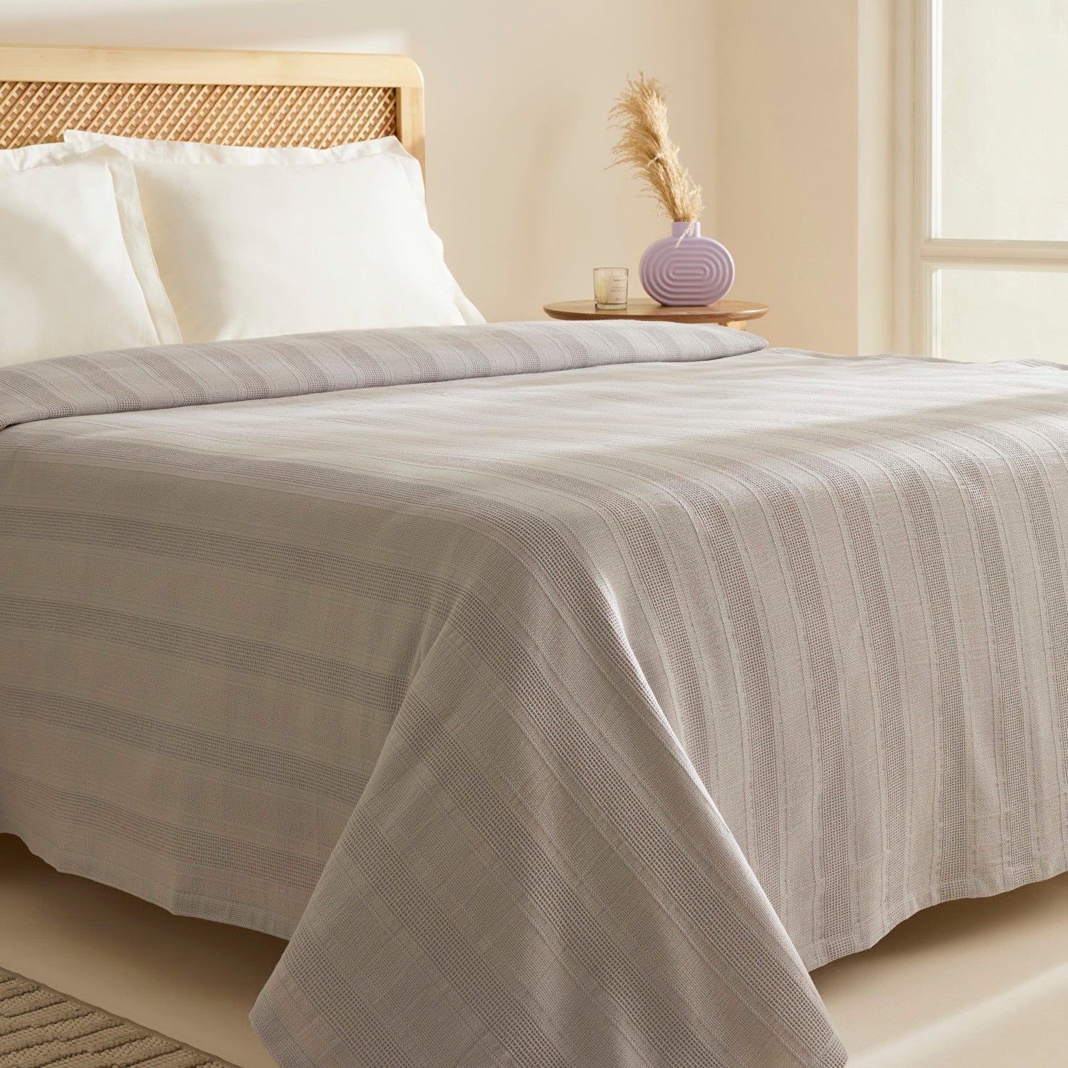 Karaca Home Verona 100% Cotton Double Piqué Blanket - MALLTURK
