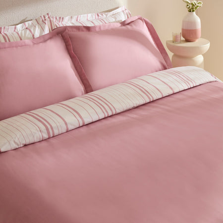 Karaca Home Cool Stripe Double Duvet Cover Set Gul Kurusu - MALLTURK