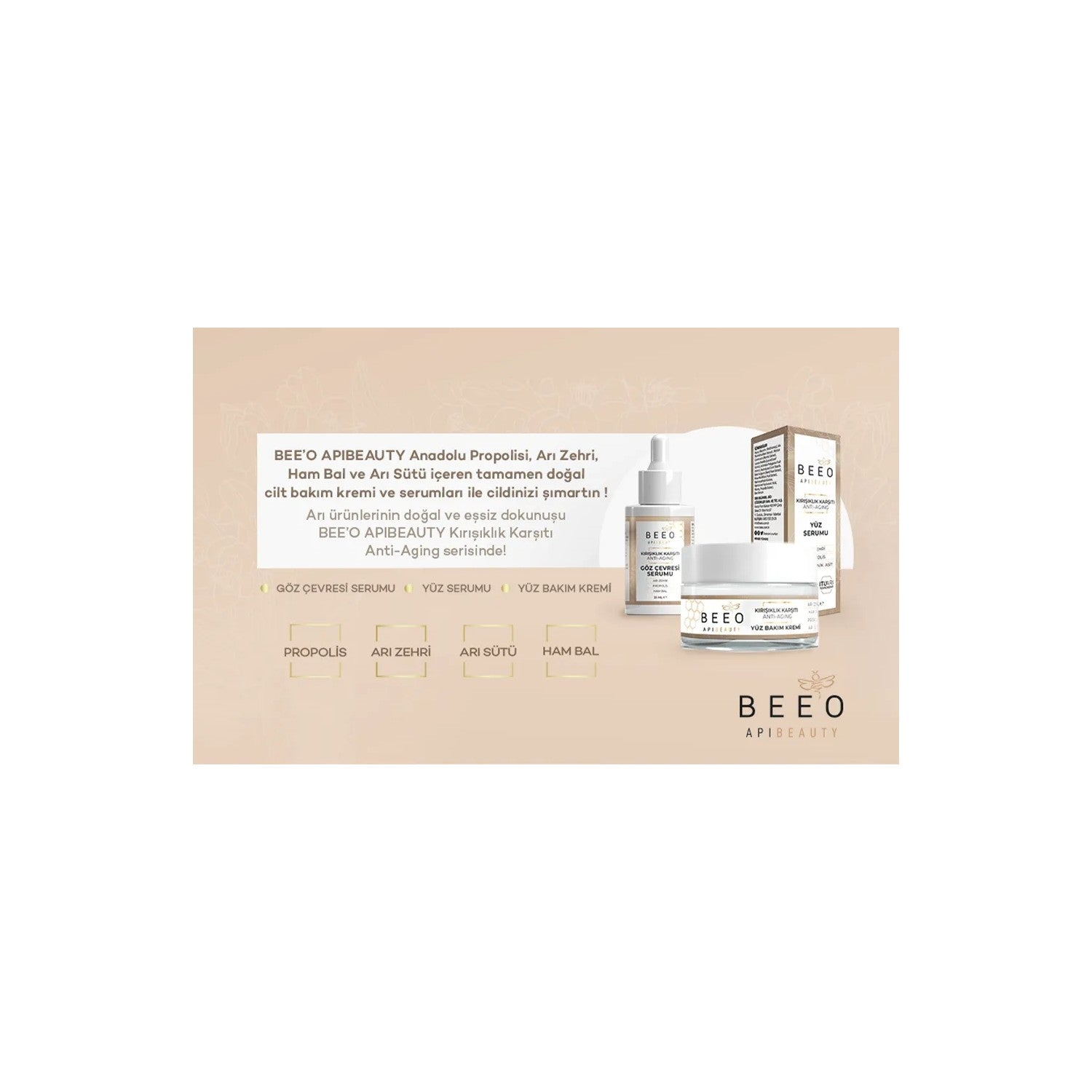 BEE'O Apibeauty With Propolis Anti-Aging Eye Contour Care Serum 15 ml Anti-Wrinkle