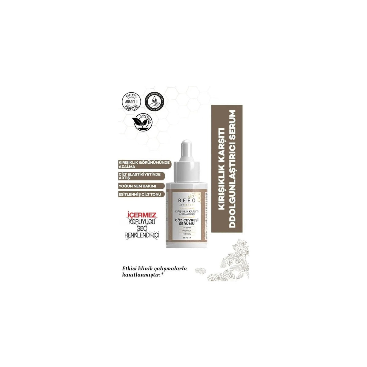 BEE'O Apibeauty With Propolis Anti-Aging Eye Contour Care Serum 15 ml Anti-Wrinkle