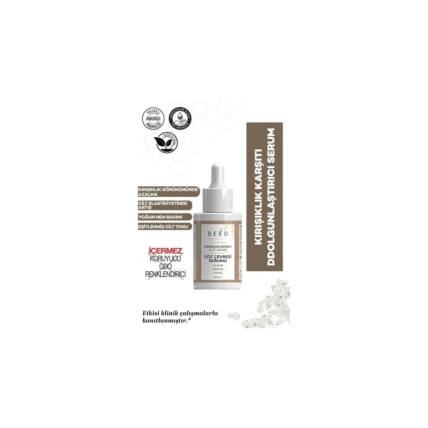 BEE'O Apibeauty With Propolis Anti-Aging Eye Contour Care Serum 15 ml Anti-Wrinkle