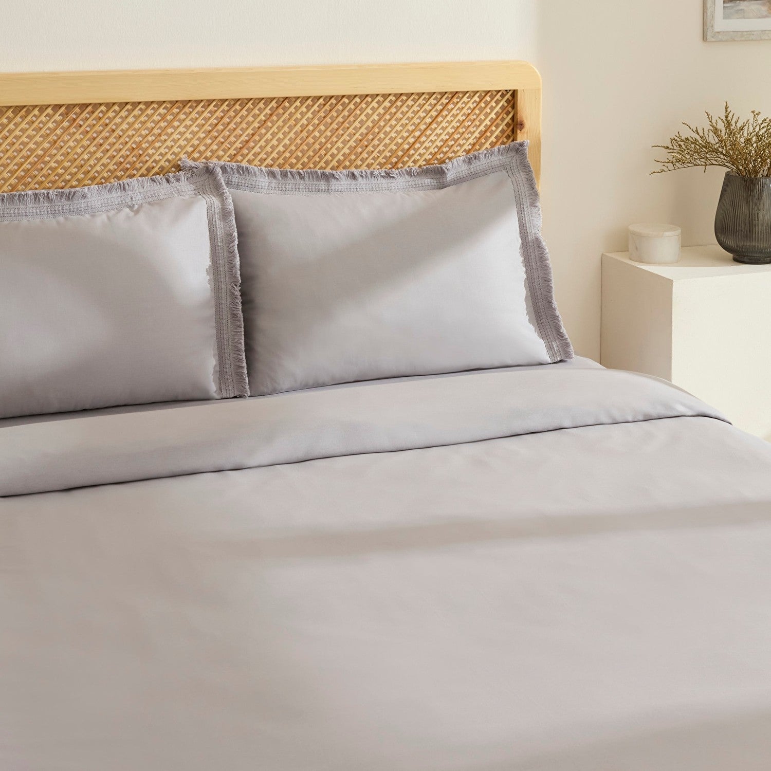 Karaca Home Helios %100 Cotton Double Duvet Cover Set Gray - MALLTURK