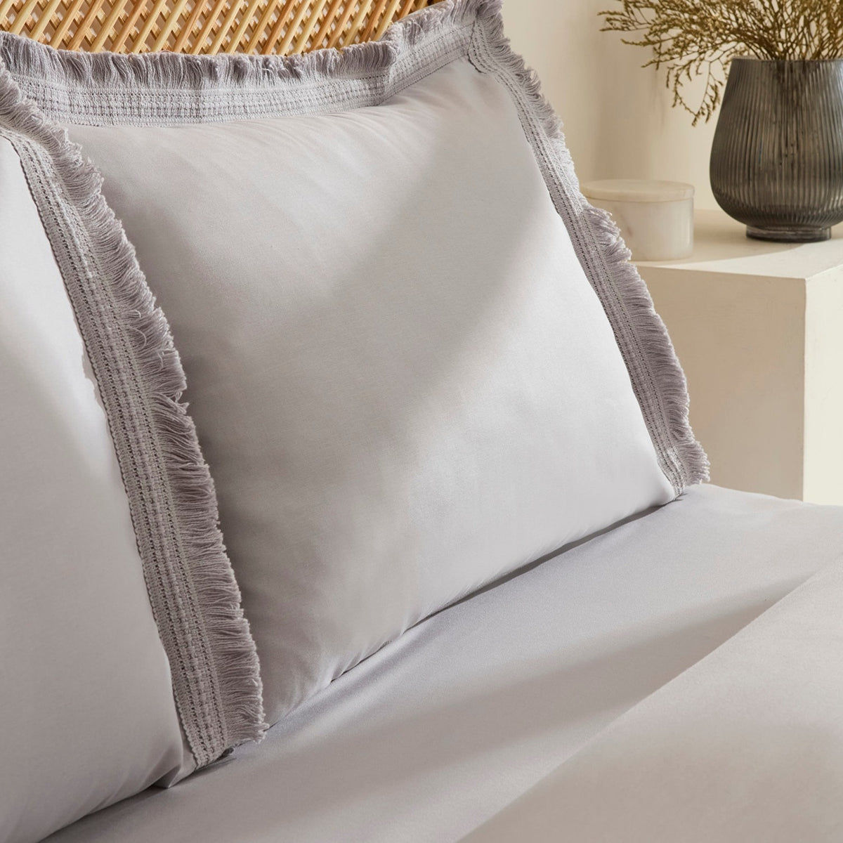 Karaca Home Helios %100 Cotton Double Duvet Cover Set Gray - MALLTURK