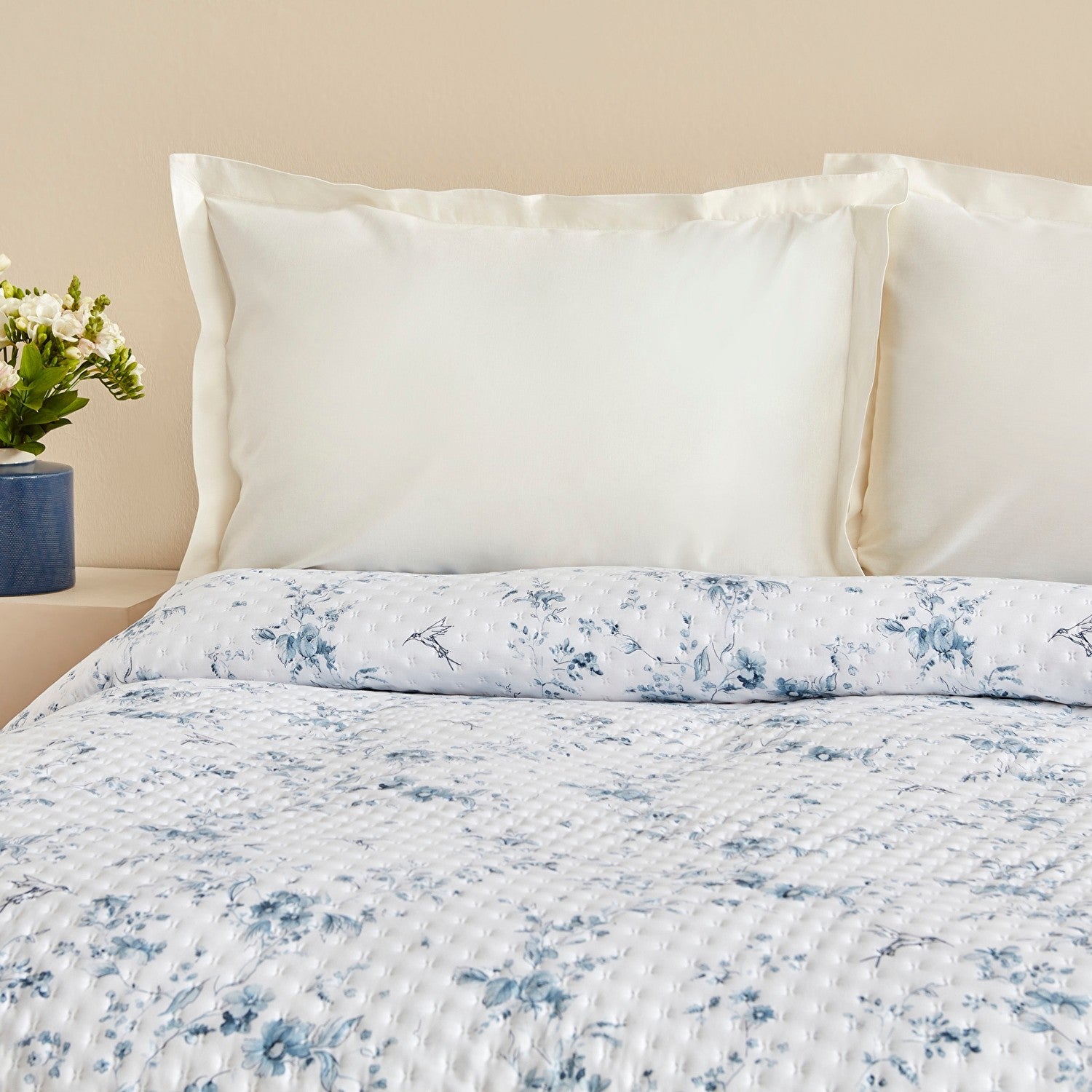 KaracaHome Marisa Double Bedspread in Blue, Stylish Design with 100% Polyester Material. - MALLTURK