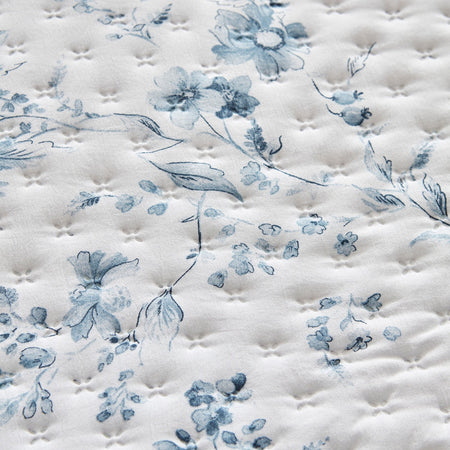 KaracaHome Marisa Double Bedspread in Blue, Stylish Design with 100% Polyester Material. - MALLTURK