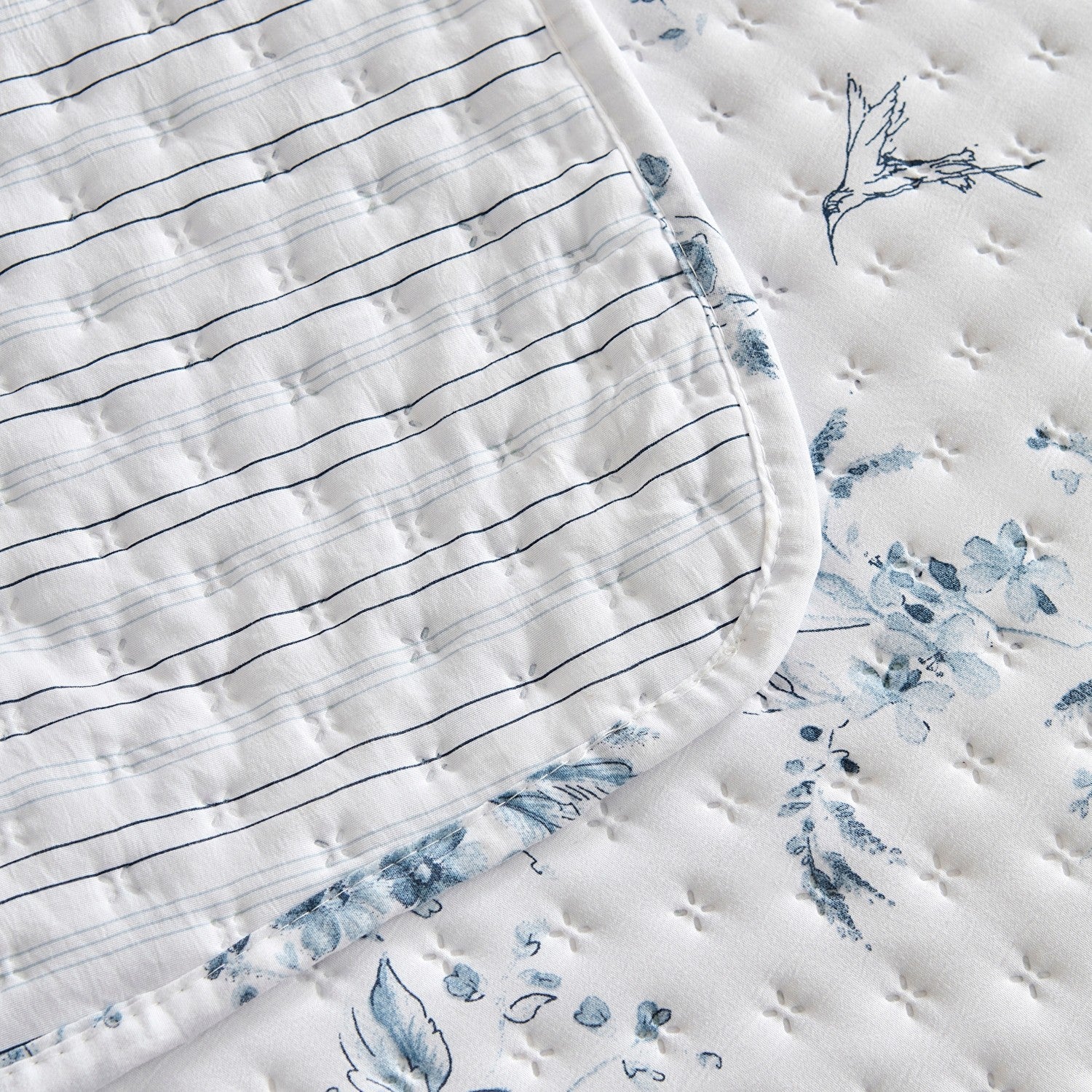 KaracaHome Marisa Double Bedspread in Blue, Stylish Design with 100% Polyester Material. - MALLTURK