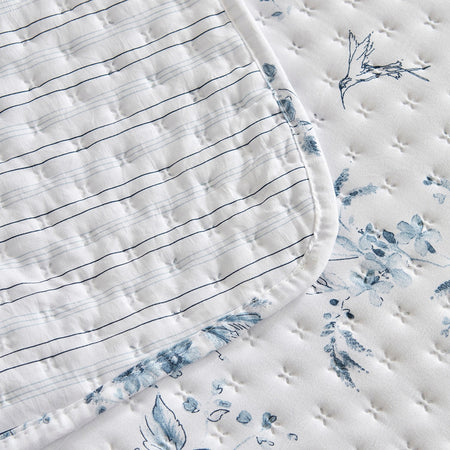 KaracaHome Marisa Double Bedspread in Blue, Stylish Design with 100% Polyester Material. - MALLTURK