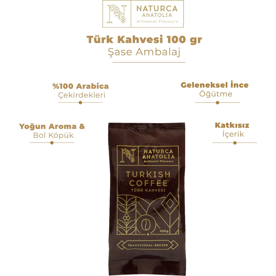Naturca Anatolia Turkish Coffee 100 g | Sachet Packaging - MALLTURK