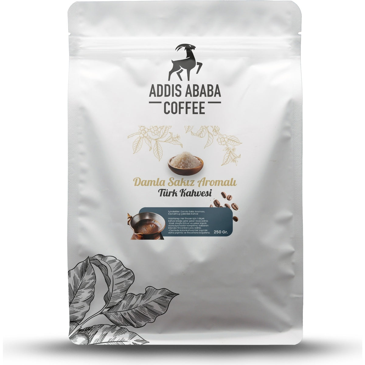 Addis Ababa Coffee Mastic Flavored Turkish Coffee 250 gr. - MALLTURK