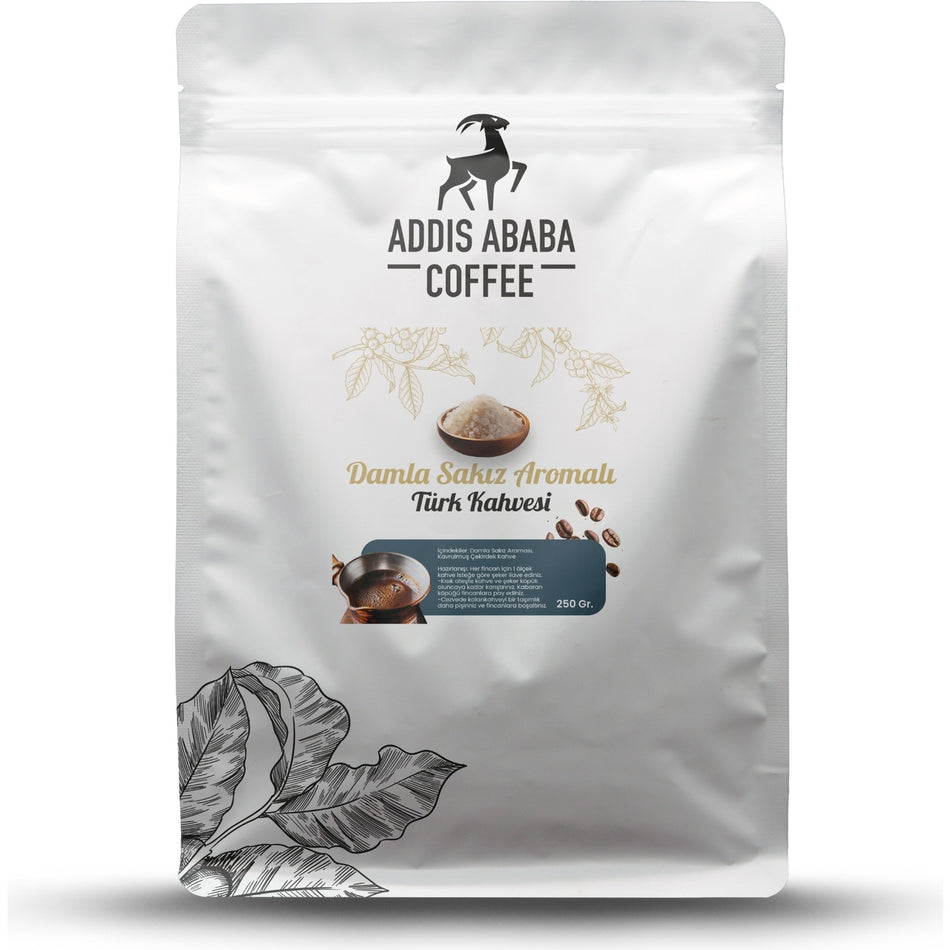 Addis Ababa Coffee Mastic Flavored Turkish Coffee 250 gr. - MALLTURK