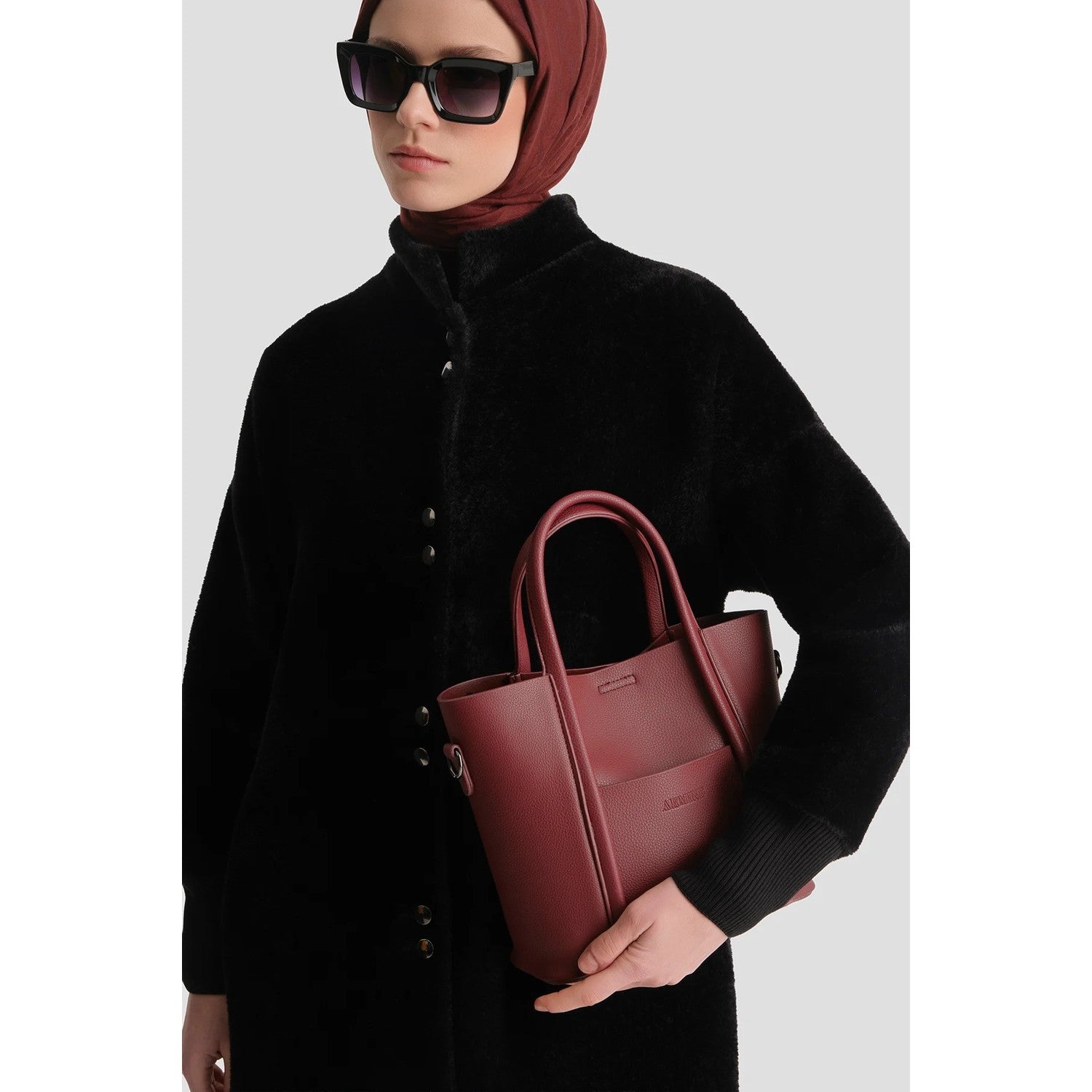 Armine Pia Bag Burgundy Women's Bag - MALLTURK