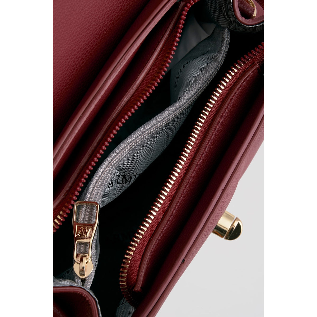 Armine Plaid Bag Burgundy Stylish - MALLTURK