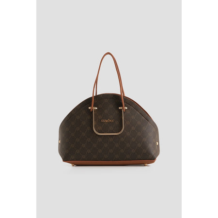 Armine Polka Dot Bag Brown Stylish Women's Bag - MALLTURK