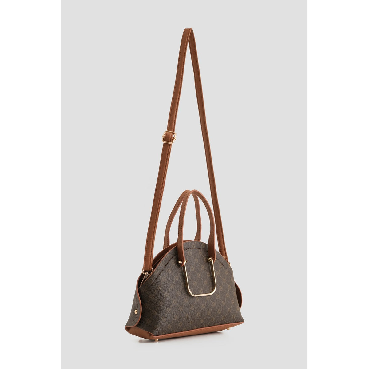 Armine Polka Dot Bag Brown Stylish Women's Bag - MALLTURK