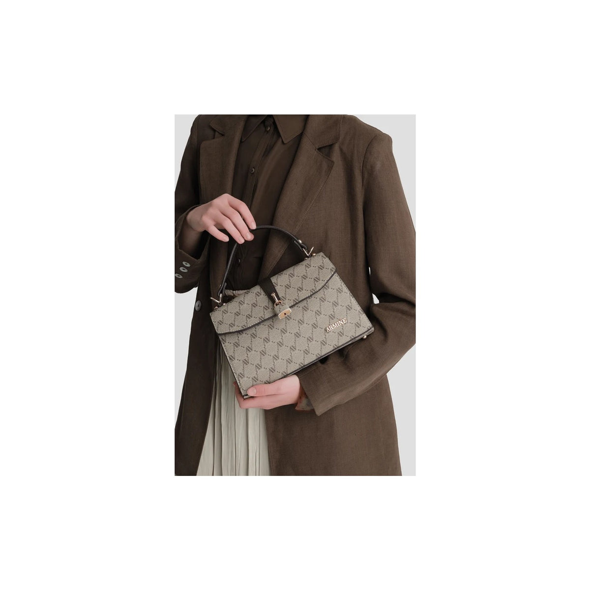 Armine Polka Dot Bag Mink Chic - MALLTURK