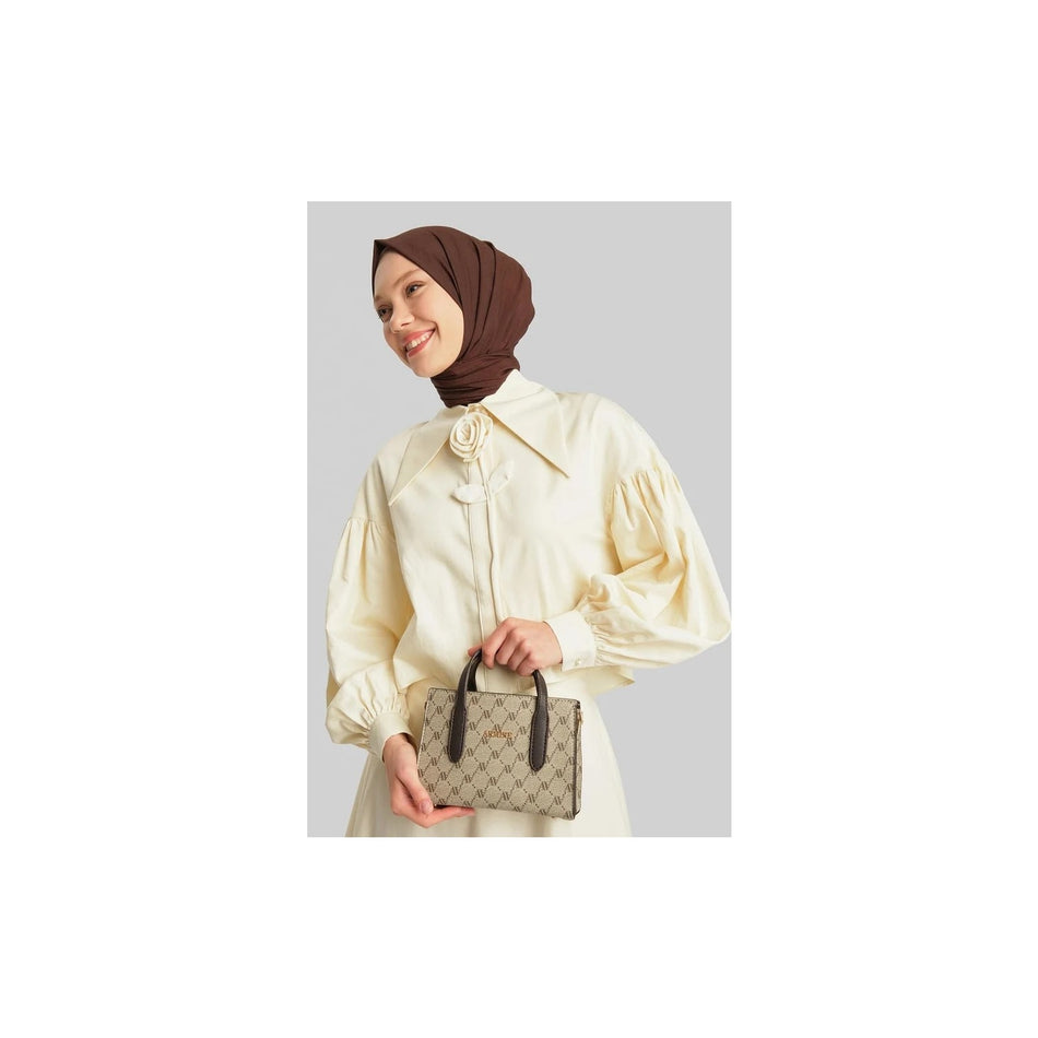 Armine Polka Dot Bag, Mink